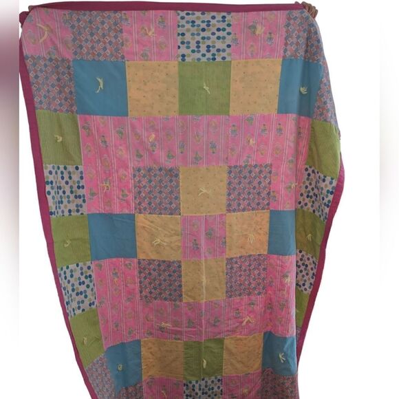 Vintage patchwork blanket quilt - Picture 3 of 7